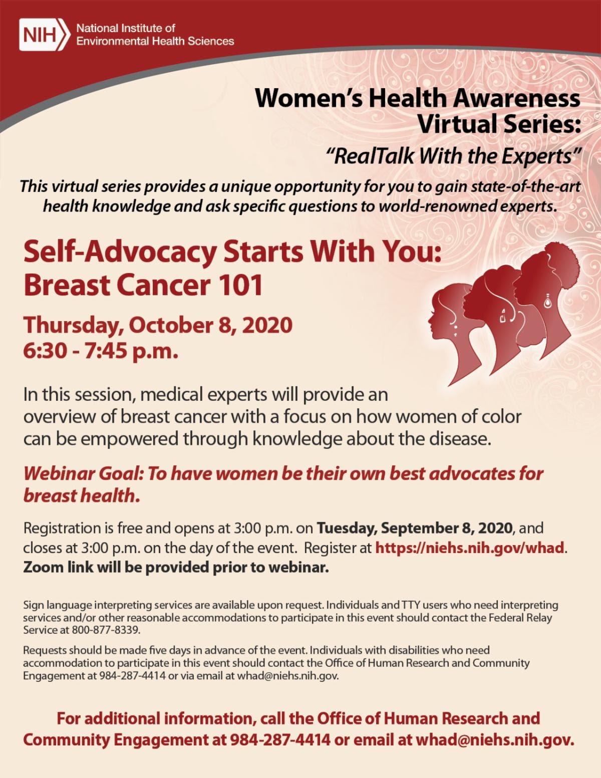 Women’s Health Awareness Virtual Series: Breast Cancer 101